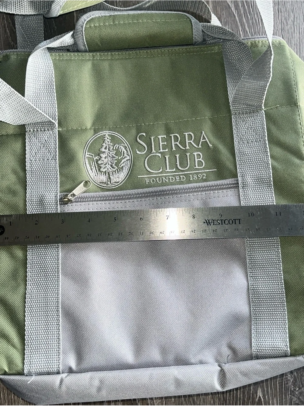 Sierra Club  Green Canvas Tote cooler Bag 13x12x7 Vintage